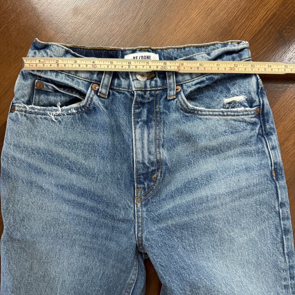 Re/Done Originals 70s Straight Jeans Worn Medium Raf Casual Minimalist Sz 25 - Picture 4 of 9